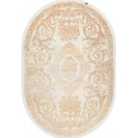 Турецкий ковер Tajmahal 9341 Крем-золотой овал